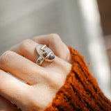 Scenic Agate Ring with Gold - Fill Prongs (Size 7) - Golden Road Crafted