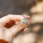 Scenic Agate Ring with Gold - Fill Prongs (Size 8) - Golden Road Crafted