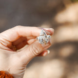 Scenic Agate Ring with Gold - Fill Prongs (Size 8) - Golden Road Crafted