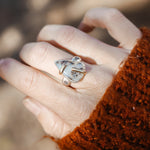 Scenic Agate Ring with Gold - Fill Prongs (Size 8) - Golden Road Crafted