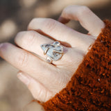 Scenic Agate Ring with Gold - Fill Prongs (Size 8) - Golden Road Crafted