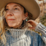 Serpent Ear Cuff in Iron Maiden Turquoise - Golden Road Crafted