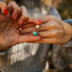 Serpent Ear Cuff in Iron Maiden Turquoise - Golden Road Crafted