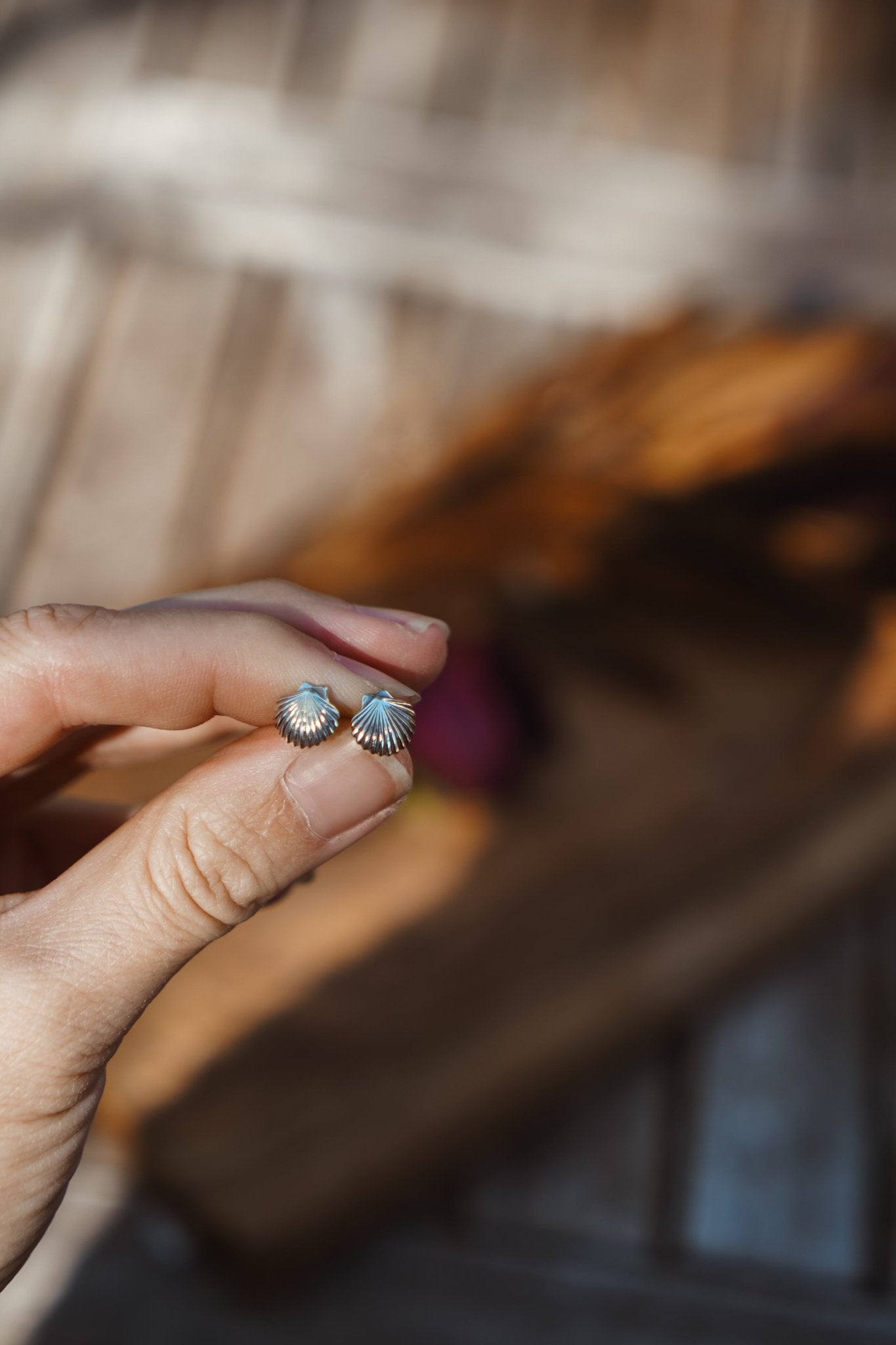 Shell Studs - Golden Road Crafted