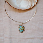 She's Too Cool Collar in Kingman Turquoise - Golden Road Crafted