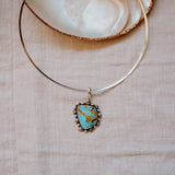 She's Too Cool Collar in Kingman Turquoise - Golden Road Crafted