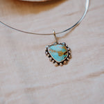 She's Too Cool Collar in Kingman Turquoise - Golden Road Crafted