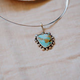 She's Too Cool Collar in Kingman Turquoise - Golden Road Crafted