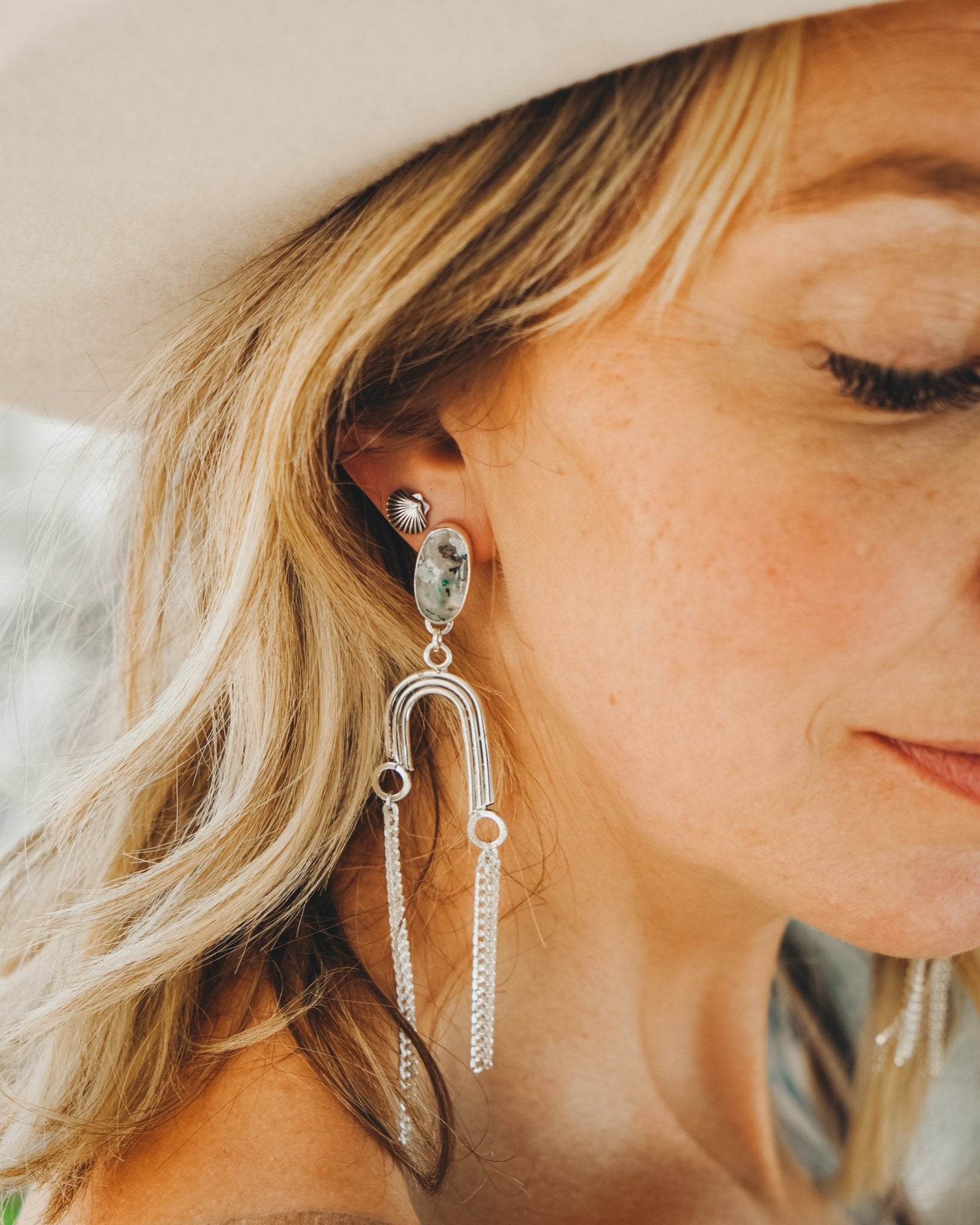 Shoulder Dusters in Confetti Chrysacola - Golden Road Crafted