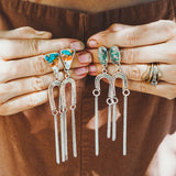 Shoulder Dusters in Confetti Chrysacola - Golden Road Crafted