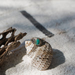 Signet Ring in Hubei Turquoise - Golden Road Crafted
