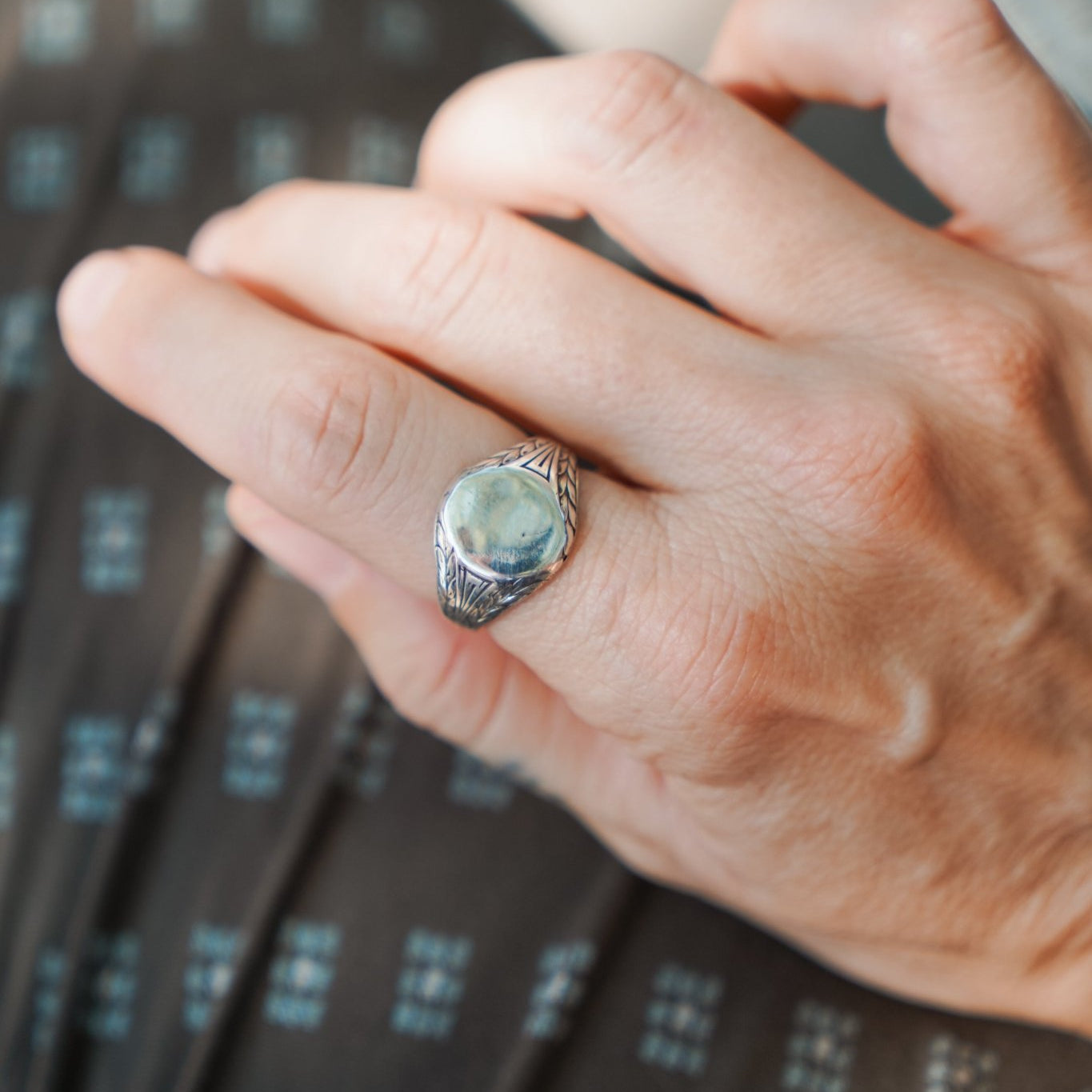 Signet Ring in Sterling Silver (Choose your size) - Golden Road Crafted