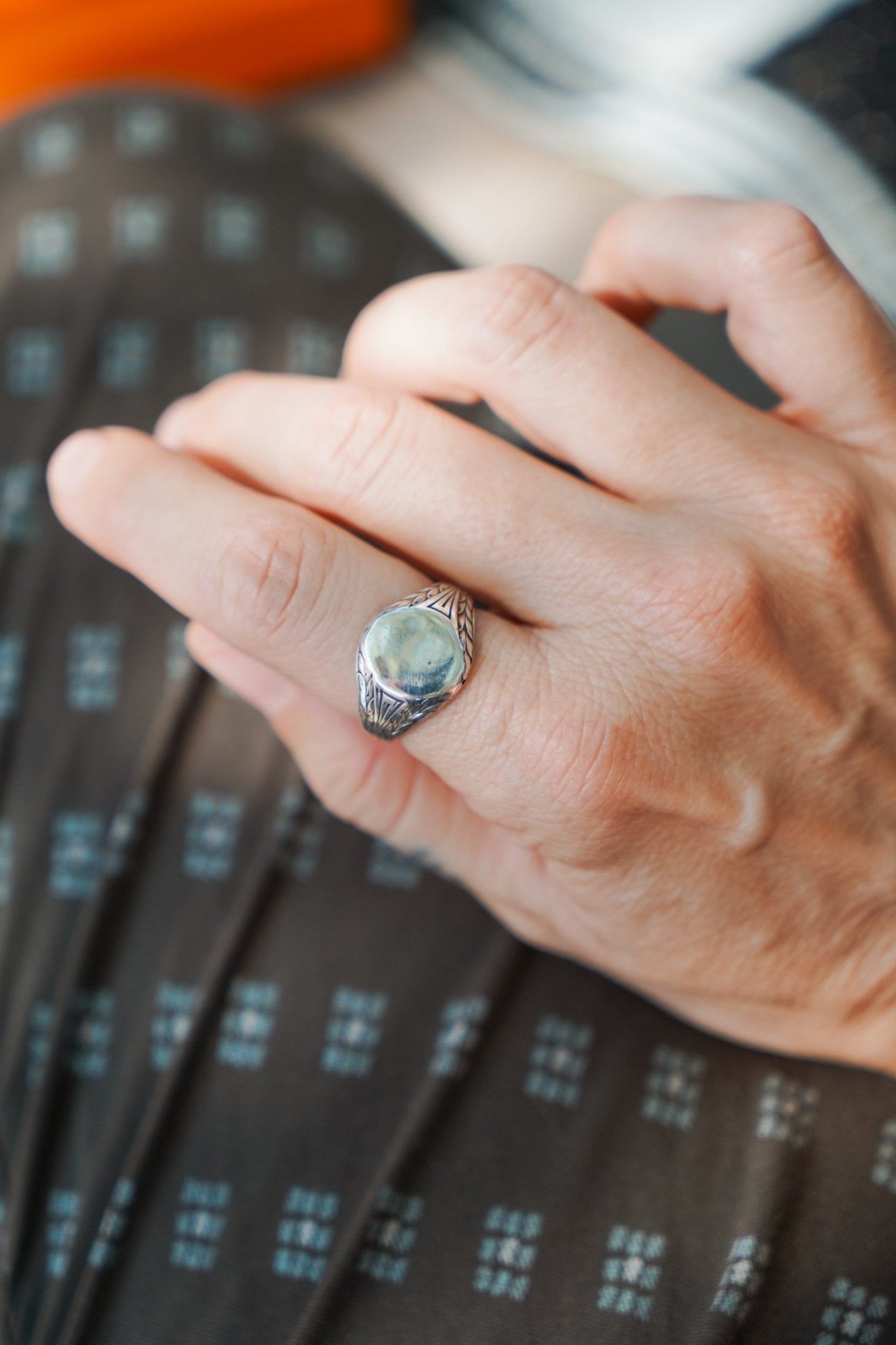 Signet Ring in Sterling Silver (Choose your size) - Golden Road Crafted