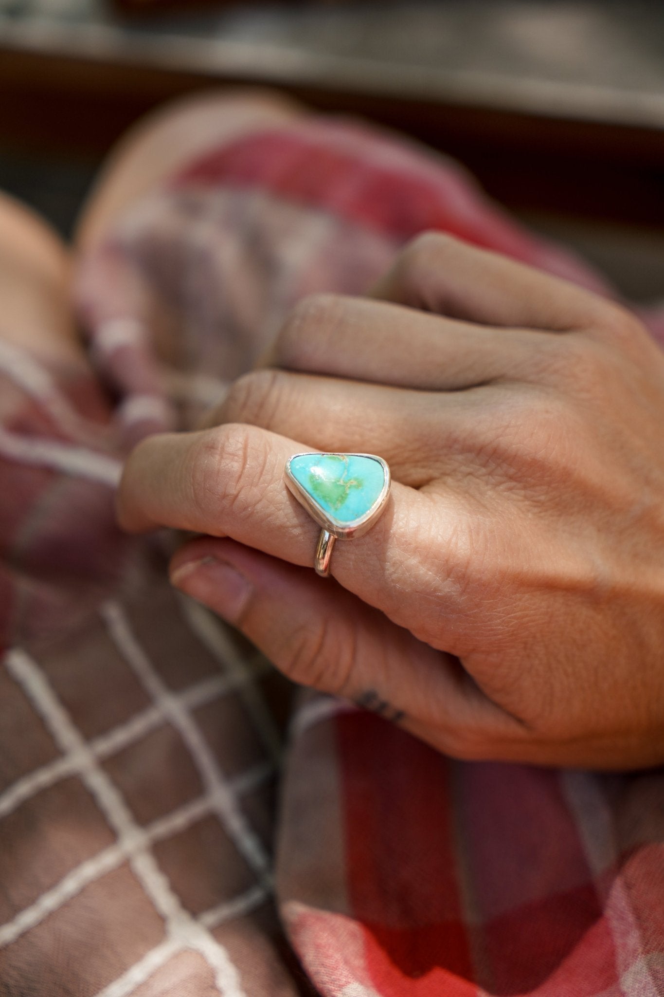 Sonoran Mountain Turquoise Ring (Size 6.5) - Golden Road Crafted