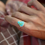 Sonoran Mountain Turquoise Ring (Size 6.5) - Golden Road Crafted