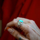 Sonoran Mountain Turquoise Ring (Size 8.25) *DISCOUNTED* - Golden Road Crafted