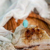 Sonoran Mountain Turquoise Ring (Size 8.5) - Golden Road Crafted