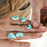 Sonoran Mountain Turquoise Ring (Size 8.5) - Golden Road Crafted
