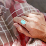 Sonoran Mountain Turquoise Ring (Size 8.5) - Golden Road Crafted