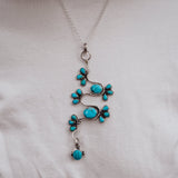Sonoran Snake Statement Necklace in Egyptian & Kingman Turquoise - Golden Road Crafted