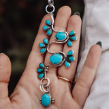 Sonoran Snake Statement Necklace in Egyptian & Kingman Turquoise - Golden Road Crafted