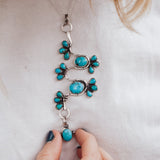 Sonoran Snake Statement Necklace in Egyptian & Kingman Turquoise - Golden Road Crafted