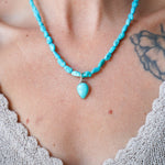 Southwest Dream Necklace in Campitos Turquoise - Golden Road Crafted