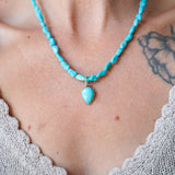 Southwest Dream Necklace in Campitos Turquoise - Golden Road Crafted