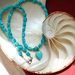 Southwest Dream Necklace in Campitos Turquoise - Golden Road Crafted