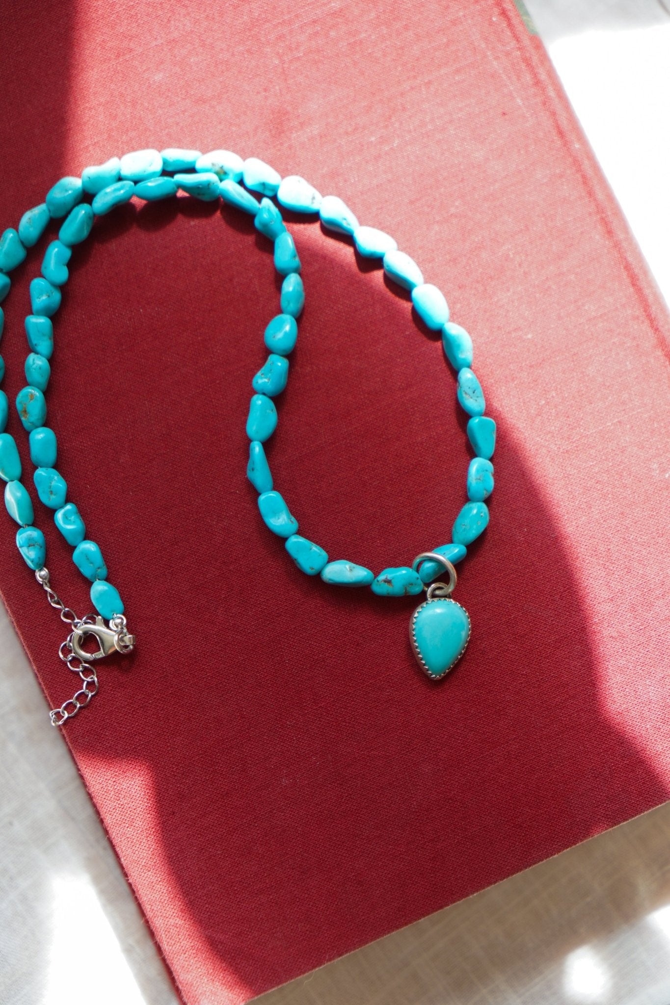 Southwest Dream Necklace in Campitos Turquoise - Golden Road Crafted