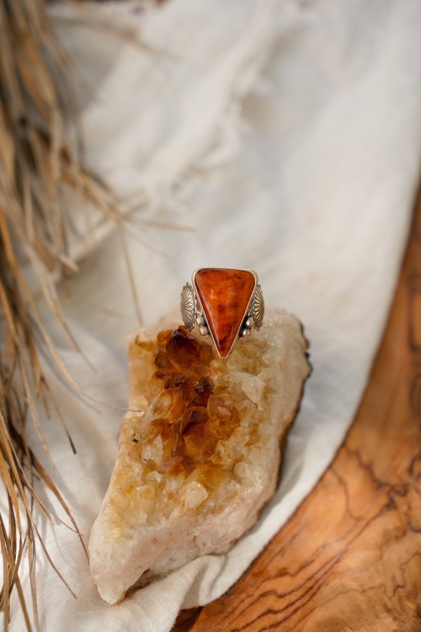 Spiny Oyster Ring (Size 5.25) - Golden Road Crafted