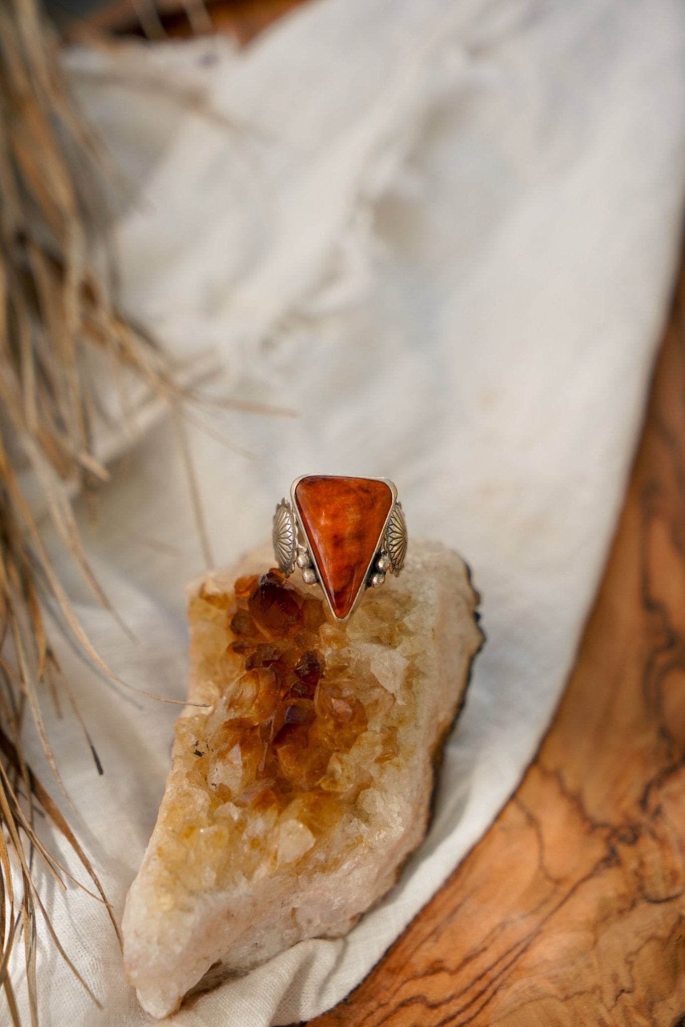 Spiny Oyster Ring (Size 5.25) - Golden Road Crafted