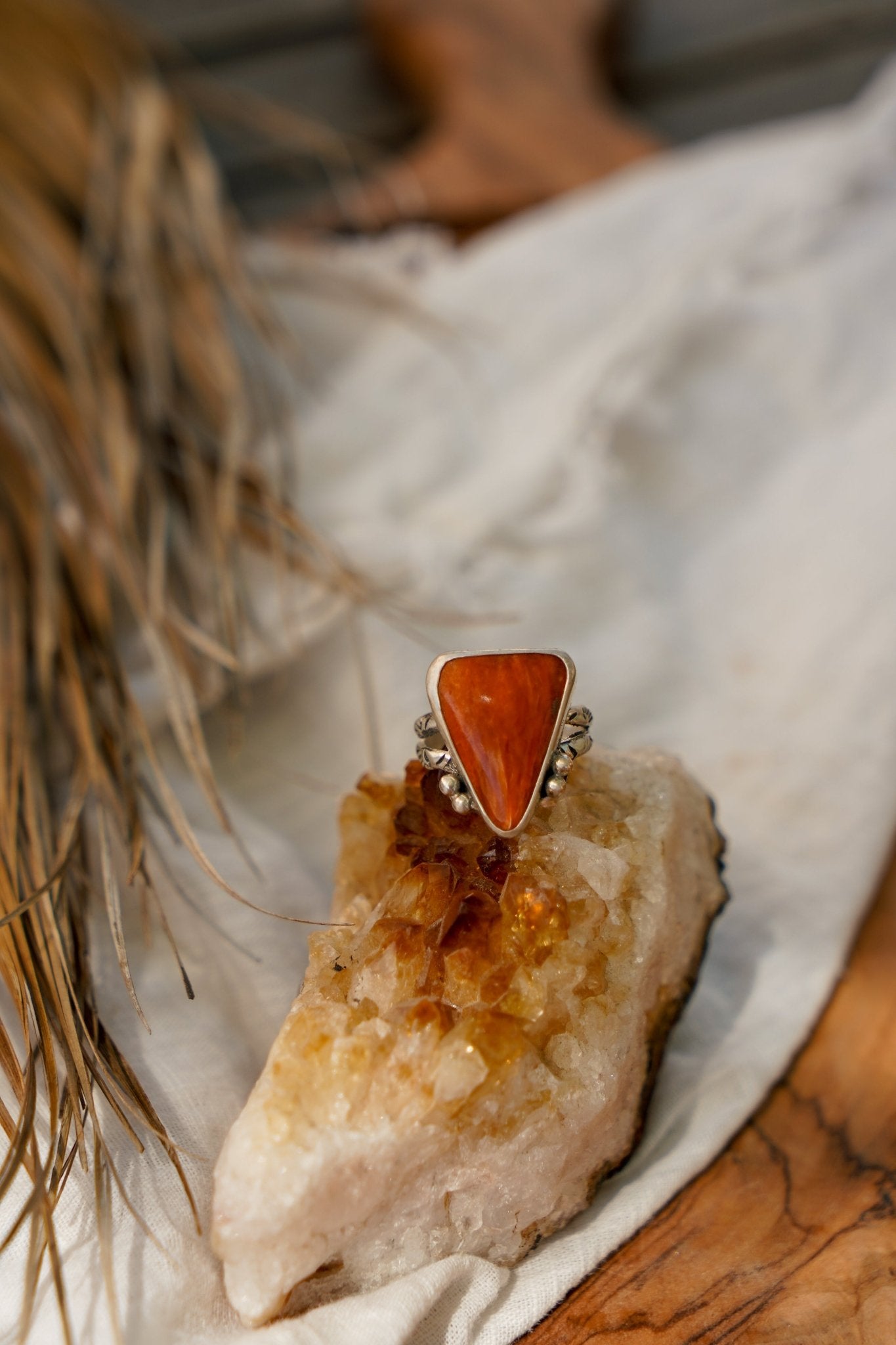 Spiny Oyster Ring (Size 7) - Golden Road Crafted