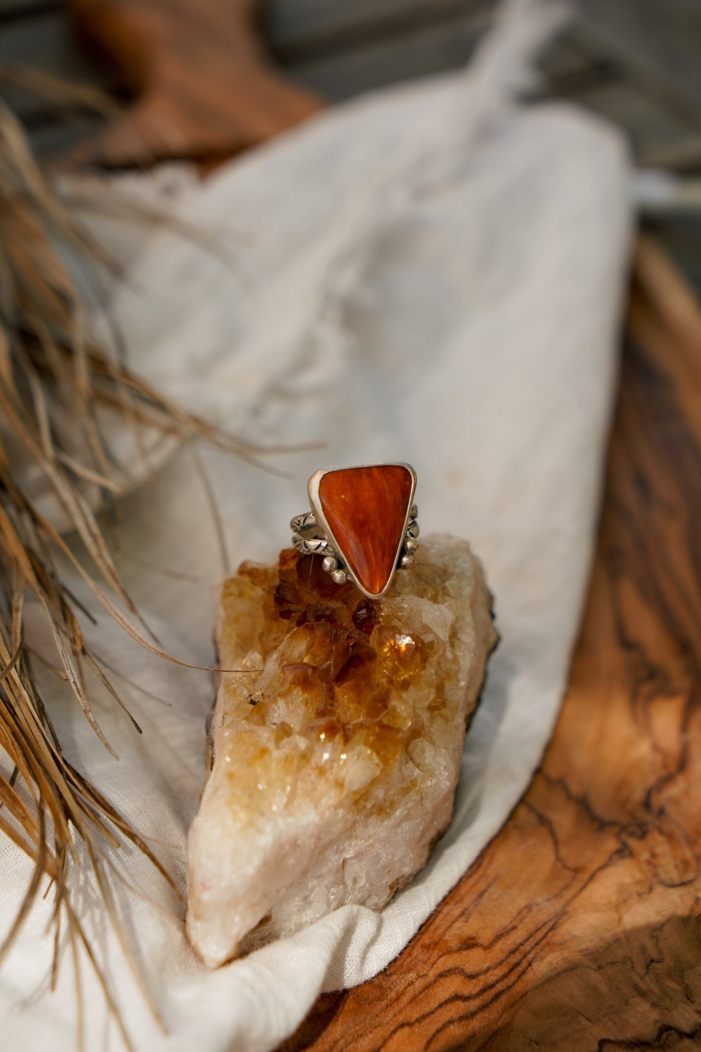 Spiny Oyster Ring (Size 7) - Golden Road Crafted