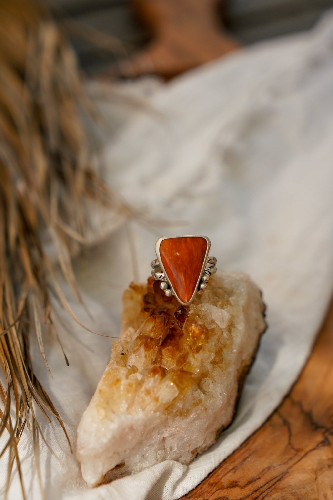 Spiny Oyster Ring (Size 7) - Golden Road Crafted