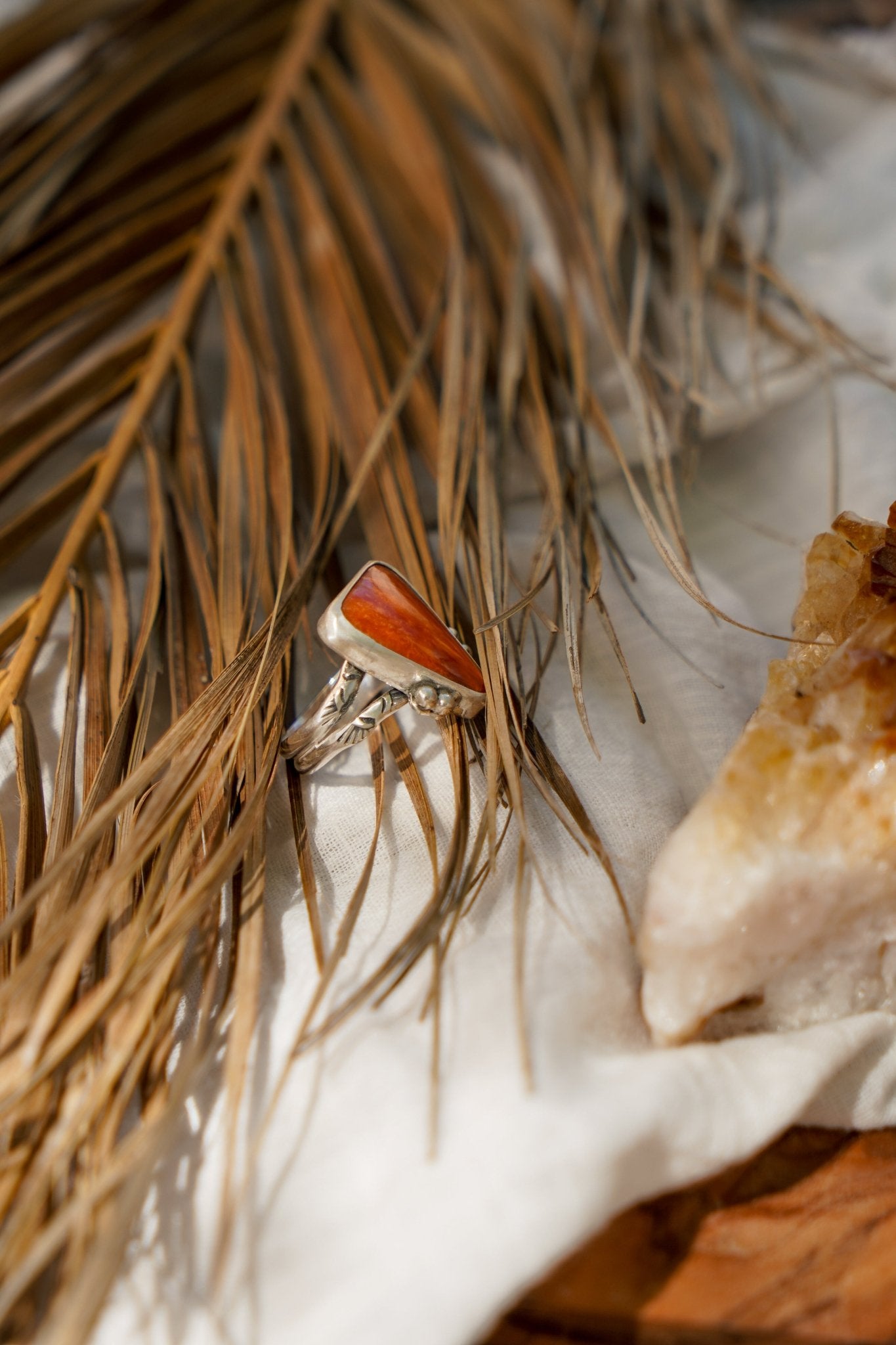 Spiny Oyster Ring (Size 7) - Golden Road Crafted