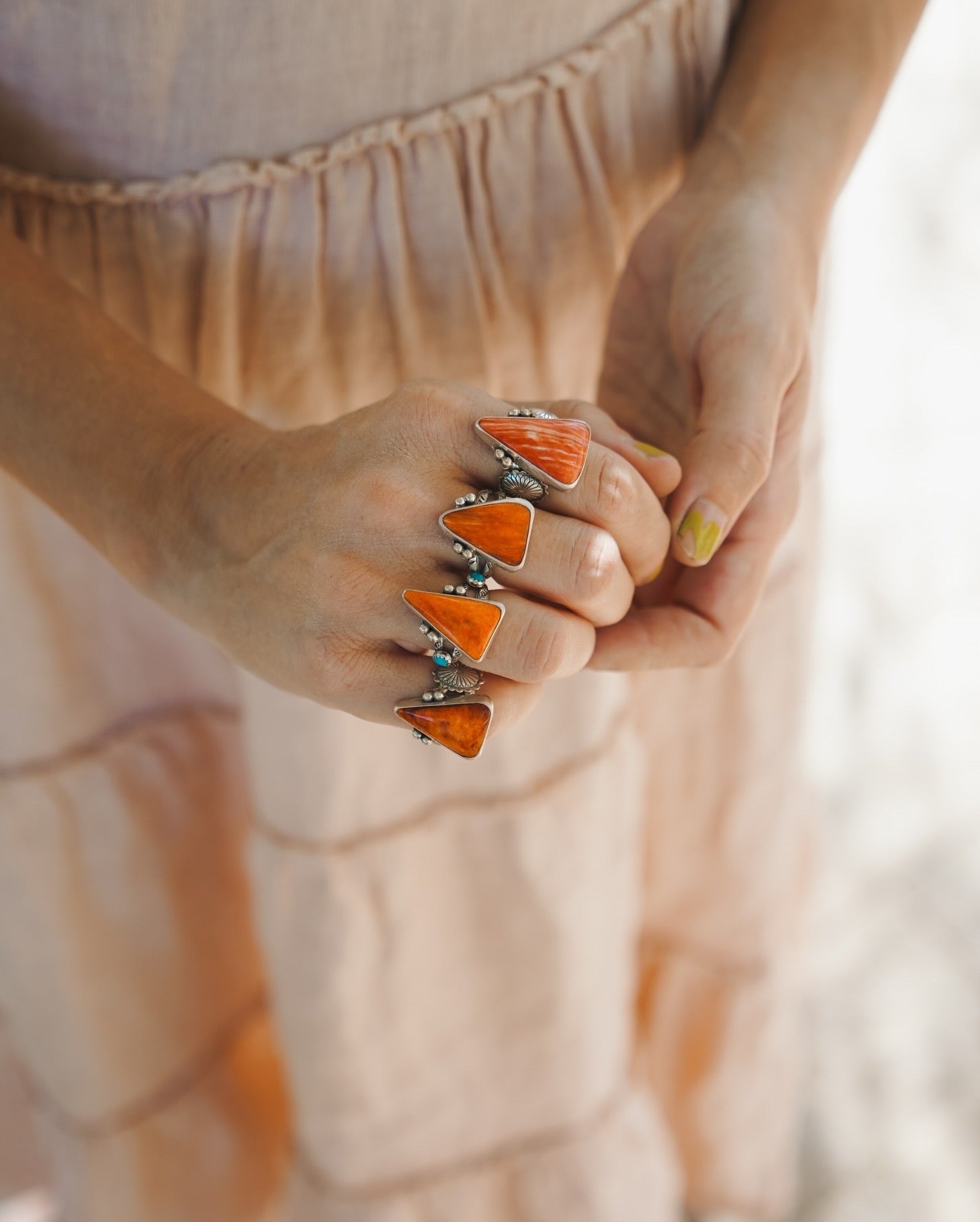 Spiny Oyster Ring (Size 7.5) - Golden Road Crafted
