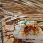 Stacking Cuff in Emerald Valley Turquoise - Golden Road Crafted