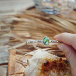 Stacking Cuff in Emerald Valley Turquoise - Golden Road Crafted