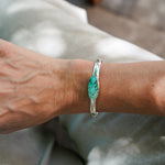 Stacking Cuff in Hubei Turquoise - Golden Road Crafted