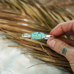 Stacking Cuff in Hubei Turquoise - Golden Road Crafted