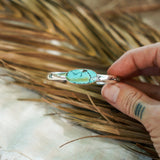 Stacking Cuff in Hubei Turquoise - Golden Road Crafted