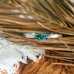 Stacking Cuff in Hubei Turquoise - Golden Road Crafted