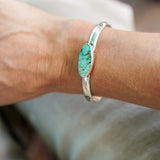 Stacking Cuff in Hubei Turquoise - Golden Road Crafted