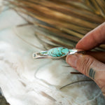 Stacking Cuff in Hubei Turquoise - Golden Road Crafted