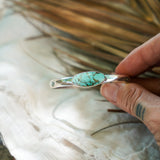 Stacking Cuff in Hubei Turquoise - Golden Road Crafted