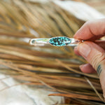 Stacking Cuff in Hubei Turquoise - Golden Road Crafted