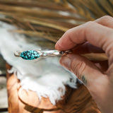 Stacking Cuff in Hubei Turquoise - Golden Road Crafted