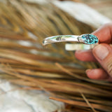 Stacking Cuff in Hubei Turquoise - Golden Road Crafted