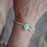 Stacking Cuff in Sonoran Mountain Turquoise - Golden Road Crafted